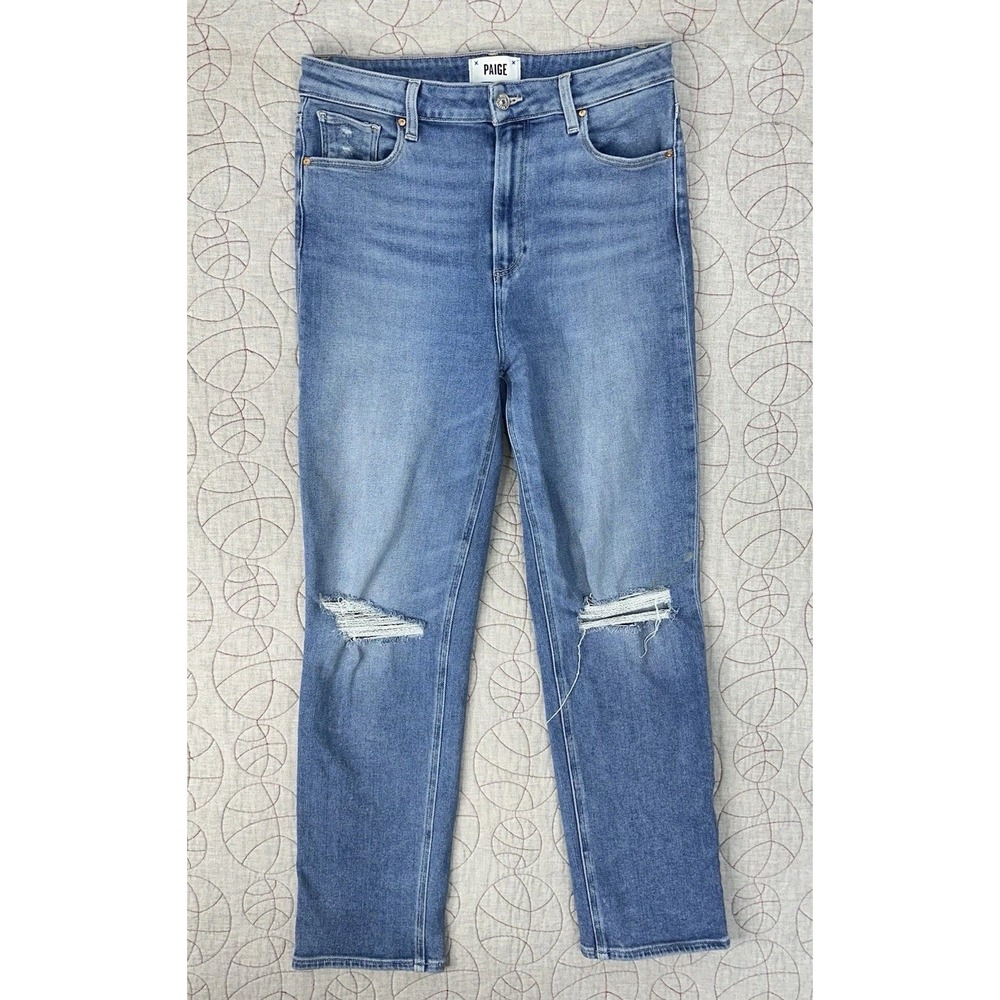 Paige Jeans Stella Crop Light Wash Distressed / Women's 30